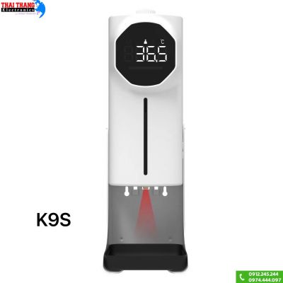 Máy đo nhiệt độ tự động xịt khuẩn K9 Pro Max 2 cảm biến đo tay và đo trán