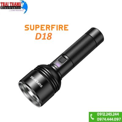 Đèn pin siêu sáng SuperFire D18 36W 2000Lm